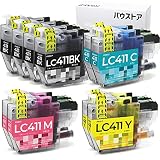 バウストア Brother LC411-4PK 互換インクカートリッジ 10個 対応機種： DCP-J928N DCP-J926N DCP-J528N DCP-J526N DCP-J915N DCP-J914N DCP-J1800N MFC-J905N MFC-J904N MFC-J939DN MFC-J939DWN MFC-J739DN MFC-J739DWN