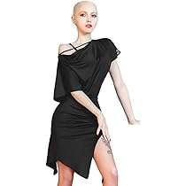 Amazon.co.jp: FaFaDance ラテン ドレス ワンピース ミディアム フリル