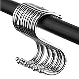 PixnorステンレススチールS型フック30パックforホームキッチン、ガレージ – サイズM