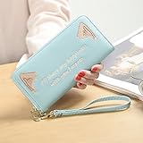 かわいい猫の耳の刺繍の女性の多機能クラッチ (ライトブルー)
