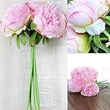 Auntwhale 牡丹のBBouquet人工シルクフラワー結婚式ブライダルホームインテリアDIY