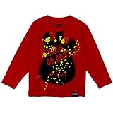 RUSK(ラスク) スラブ天竺ROCKギター長袖Tシャツ 130cm /レッド NO.P-3441-00