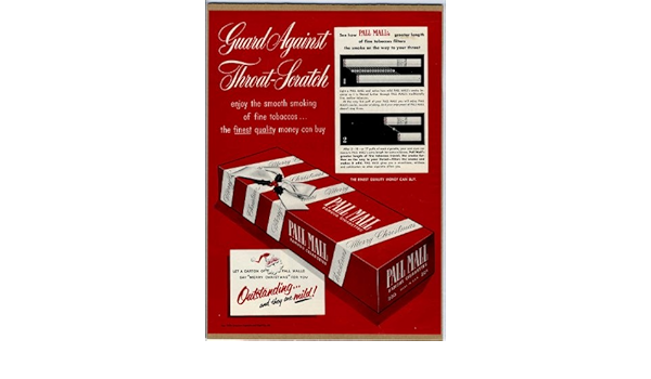Amazon 1952年 ポールモール Pall Mall タバコ イラスト 1950年代 アメリカ雑誌広告 インテリアポスターに たばこ広告 ホーム キッチン 通販