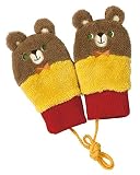 DECOLE キッズ un dou dou ふわふわ素材のワンポイント刺繍付 ミトン 手袋 くま KS-74631