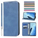 OPPO Reno9 A ケース 手帳型 Oppo Reno7 A ケース OPG04 ケース A201OP ケース 高質PUレザー A301OP ケース OPPO Reno 7A カバー 耐衝撃 オッポ Reno 7A 手帳 ケース 内蔵マグネット開閉式 ベルトなし スマホケース おしゃれ カードポケット スタンド機能 便利 スプラット同梱 携帯ケース(ブルー)