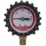 Uniweld G19D 1-1/2-Inch 400 PSI Acetylene Replacement Contents Gauge with Protective Rubber Boots [並