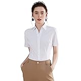 [シキエアー] ブラウス ワイシャツ カッターシャツ ドレスシャツ レディース 無地 通勤 長袖 就活 オフィス 事務服 ビジネス ユニフォーム シャツ ノーアイロン 形態安定 ストレッチ おしゃれ レギュラー 新生活