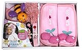 LaVie ギフトBOX 4点セット ベルトカバーチェリー&ニット帽アーガイル 水鉄砲ホーネット オモチャホルダーBKピンク b084