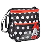 Disney Minnie Mouse Polka Dot Mid Sized Diaper Bag, Black/White by Cudlie Accessories [並行輸入品]