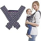 ベビーキャリア、シンプル刺繍多目的タオルストラップ (15KG、0-24 ヶ月),Blue