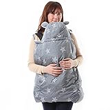 KIDSMIO(キッズミオ) 抱っこひも ベビーケープ ダウンケープ 冬 あったか FREE ニュースター グレー