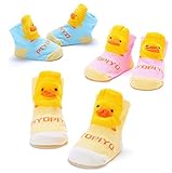 滑り止めグリップSoles Cozy Cartoonベビーソックス、3ペア1パック