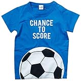 【初夏盛夏対応】 CHEEK ROOM(チイクルーム) 製品洗い加工済み42/2天竺サッカーボール半袖Tシャツ 95cm/BL NO.B-480145