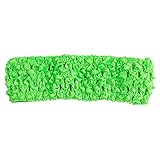 ベビー　キッズ　カチューシャ　ヘアアクセサリー　ヘアバンド　通気性　髪飾り　かわいい　針編み　弾性　DIY　手作り　14x4cm (ライム)