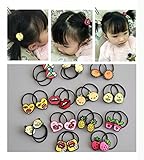 BIANHUAN ヘアゴム アクセサリー (2×12)点セット 髪ゴム キッズ 子供　髪飾り 女の子 ベビー リボン 髪飾り カラフル 髪留め 王冠 可愛い キッズ 髪留め ヘアバンド 子供髪飾り お