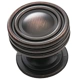 Southern Hills Round Oil Rubbed Bronze Cabinet Knob, Drawer Knob, 1 1/4 inch Diameter, Pack of 5 Kno