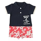 ニシキ P2514 Bonchouchou ボンシュシュ 半袖セパレート風カバーオール 80cm ブルー・P2514B80