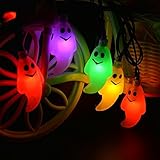 MYJP ソーラーストリングライト ゴーストなデザイン 全長6M 30LED イルミネーションライト 防水 屋外 お庭やクリスマス飾りなど用(カラー)