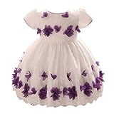 Candykids　ベビードレス ベビーデイジー 結婚式 セレモニードレス フォーマルドレス 子供服 女の子 　赤ちゃん お宮参り ティアードスカート　ベビードレス フォーマルドレス (70cm, パ