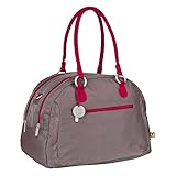 Lassig Bowler Style Diaper Shoulder Bag Handbag Tote-Bag includes Matching Insulated Bottle Holder, 