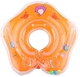 (FUPUONE) ベビー用うきわ 浮き輪首リング ベビーフロート プレスイミング お風呂に (オレンジ)