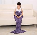 Kpblis? Warm and Soft Mermaid Tail Blanket 10 diffenrent Colors Mermaid Blanket for Kids and Adult(P