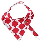 Trendy Bandana Bib - With Pacifier Clip for Teething and Feeding Babies - Adjustable Snap Closure - 
