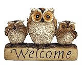 ガーデン オブジェ・置物 （LOGオウル・ウェルカム） FQL0060