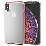 エレコム iPhone XS/ソフトケース/サイドメッキ/ローズゴールド PM-A18BUCTMPN
