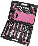 Apollo Precision Tools DT3795P 18-Piece Garden Tool Set, Pink [並行輸入品]
