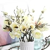 Coobl人工シルクフラワーヴィンテージJade Orchid Flower Wedding Bouquet花嫁Holding Garlands Vine Plant花嫁DIY花アートホームデコレーシ
