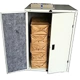 メタルテック　簡単組立式米保管庫　蔵　ファンタイプ　MRS-12F　ダブルファン仕様　6表用 アイボリー