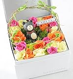 花由 ボックスフラワー hana cube 白箱 生花 アニマルver にゃんこ