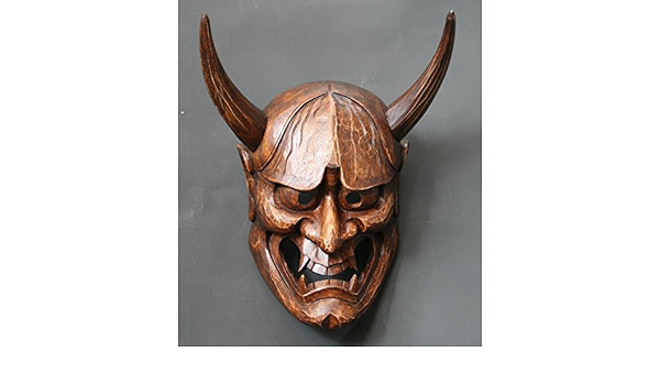 Amazon 木彫りお面 般若面 置物 オブジェ オンライン通販