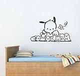 Cute Lovely Hello Kitty犬& Chikenファミリー壁デカールステッカー用キッズ部屋保育園ベビー男の子&女の子寝室赤ちゃん保育園壁飾り子供の部屋、保育園、赤ちゃん、男の子&女の子