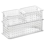 InterDesign Stack & Slide Storage Baskets (Set of 3) Clear [並行輸入品]
