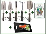 Summer Gardening Sale! Premium 7-Pc "Churchill Series" Deluxe Stainless Steel Gardening Tool Set wit