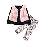 LittleSpring春秋冬 ベビーガールズ 女の子服 長袖ｔシャツ＆ロングパンツ＆蝶結び 柔らかいベスト 三点セットアップ ブラック9M