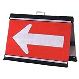 公団型折りたたみ式矢印板 山型矢印板 赤白 SB-105G