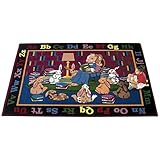 Joy Carpets Kid Essentials Language & Literacy Reading Rocks Rug Multicolored 7'8 x 10'9 [並行輸入品]