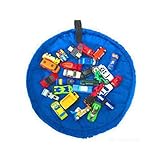 amazing hobby おもちゃ お方づけ 赤ちゃん マット キッズマット 選べる 50cm 150cm 防水シート 玩具収納袋 (50cm, ブルー)