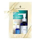 AMOMA 授乳期ママ応援ギフトセットA （ハーブティー、アロマ、オイル）■母乳育児に役立つハーブティー・出産祝いギフトに・無農薬・ノンカフェインのお茶 (青／ミルクアップブレンド 12ティーバッグ)