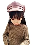 (ビグッド)Bigood 女の子 子供 ベレー帽 ハット PU ハンチング帽 キッズ ガールズ キャップ キャスケット 通学 お出かけ カジュアル アウトドア（らくだ色）