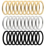 Coollooda 平キーリング 30個セット 外径30mm 二重リング キーホルダー キーリング キーホルダーリング金具 脱落防止 紛失防止 丸カン 金具