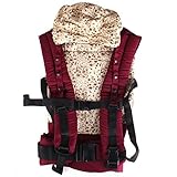 hibote 調節可能なベビーキャリア　通気性ある　人間工学的なラップスリング　バックパック　新生児赤　ちゃん　幼児に適用 ダークレッド