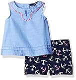 Nautica SHORTS ベビー・ガールズ カラー: ブルー
