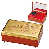 アクセサリーケース ジュエリーケース アクセサリー収納 海外 土産 日本のお土産 山中塗 宝石箱 金箔花鳥 M13084-3