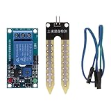 Fenteer Arduino用　土壌湿度検出モジュール　水分センサ　自動給水システム　DC12V