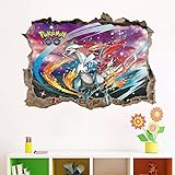 Cartoon Game Pokemon Go壁ステッカー子供の部屋の男の子のギフトPikachu壊れた壁子供部屋部屋壁デカール壁画ポスター