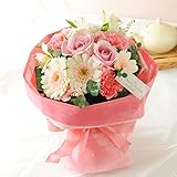 花由 そのままブーケ 花束 パウダーピンク マケプレプライム便 ＜冷蔵便でお届け＞